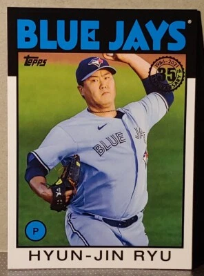 Hyun-Jin Ryu 2021 Topps Update 1986 35th Anniversary 86B-38 Toronto Blue Jays - Image 1 of 2