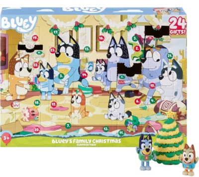 Bluey's Family Christmas Advent Calendar 2022 Pack NEW Sealed 24 Surprises Toys - Image 1 of 4