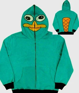Disney Phineas & Ferb 14-16 XL Sweatshirt Hoodie New kids Agent P Costume Jacket - Picture 1 of 4