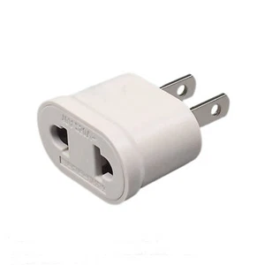 2pcs EU Euro Europe to US USA Power Jack Wall Plug Converter Travel Adapter - Picture 1 of 11