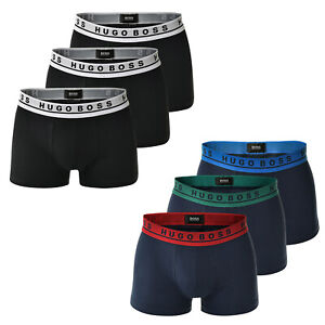 HUGO BOSS Herren Boxer 3er Pack Boxer Logobund Cotton Stretch Farbwahl S-2XL