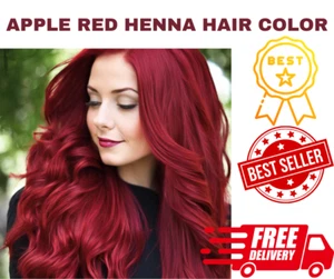 APPLE RED NATURAL HENNA INSTANT HAIR DYE COLOR ORGANIC UNISEX 100%CHEMICAL FREE - Picture 1 of 5