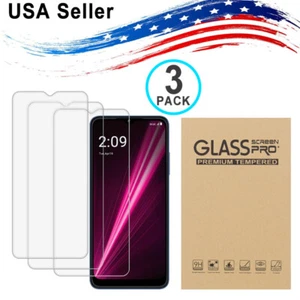 3PK T-Mobile REVVL 4 Plus 6 6 Pro V+ T790 5G Tempered Glass Screen Protector - Picture 1 of 7