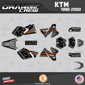 Graphics Kit for KTM 125SX 200SX 250SX 300SX 380SX (1998-2000) Crew - Smoke - Picture 1 of 6