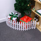  10 Pcs Christmas Pet Fence Patio Decoration White Picket Fencing Tree