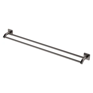 Fienza Sansa Double Towel Rail 900mm Square Plate Gun Metal 83208GM - Picture 1 of 2