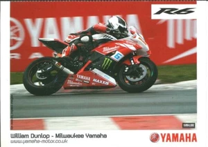 WILLIAM DUNLOP Milwaukee Yamaha POSTCARD. YZF-R6 IOM TT - Picture 1 of 1