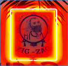 14"x10" Zig Zag Braunstein Freres logo néon acrylique visuel verre réel MM196