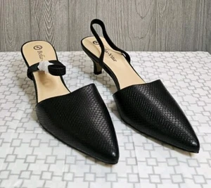 Bella-Vita Sarah Slingback Absatz schwarz Schlange Größe 10 WW - Bild 1 von 6
