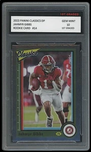 JAHMYR GIBBS 2023 PANINI CLASSICS 1. STKLASSE 10 NFL ROOKIE KARTE DETROIT LÖWEN - Bild 1 von 1