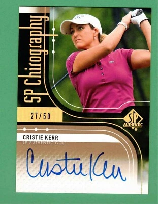 2012 UPPER DECK SP AUTHENTIC GOLF CRISTIE KERR AUTO SP CHIROGRAPHY 27/50 - Image 1 of 2