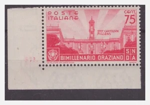 REGNO 1936 - ORAZIO Cent. 75 NUMERO DI TAVOLA - NUOVO ** MNH - Picture 1 of 1