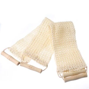 2 x Exfoliating back scrubber Body Loofa Bath Shower 100 % Natural Body Cleaner - Picture 1 of 2