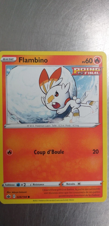 Pokémon Card Flambino 026/198 Ice Age, From Booster, French - Image 1 of 1