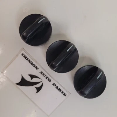 Juego de 3 perillas de calefacción de aire acondicionado negras Ford Expedition 2003-2006 OEM Foto 1 de 3