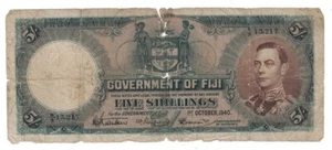 Fiji - 1.10.1940 5 Shillings Banknote (P-37c) - Picture 1 of 2