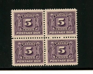 KMC4076-Canada #J4 (C709) block of 4, Perf 12, 5¢ violet, MNH, F-VF, CV$160.00 - Picture 1 of 2