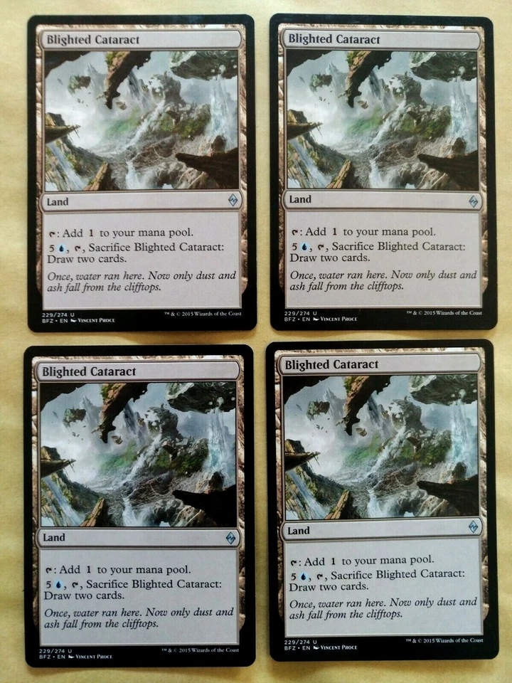 4x Blighted Cataract - MTG Battle for Zendikar BFZ Uncommon Excellent (EX) - Imagen 1 de 1