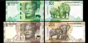 South Africa SET 2 PCS, 10 20 Rand 2023, UNC, P-148 149, Nelson Mandela - Picture 1 of 5