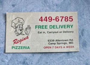 Regina Pizzeria, Camp Springs, MD. Kühlschrankmagnet - Bild 1 von 2