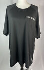 And1 Men's T-Shirt Solid Black Front Pocket Short Sleeve Size Xl