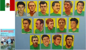 Football Fußball 15 SICKER STICKERS WM WC 1966 ENGLAND * TEAM MEXICO MEXIKO * - Picture 1 of 3