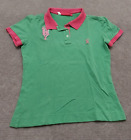 Vicomte Arthur Womens Size 3 Green Pink Short Sleeve Polo Shirt
