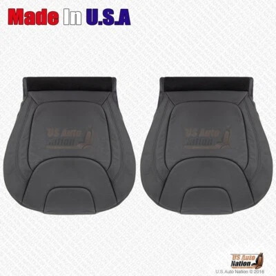 Capa de couro preta 2015 2016 2017 compatível com Jeep Cherokee para motorista e passageiro - Imagem 1 de 4