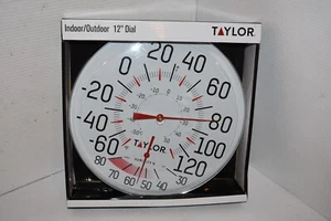 Metal Wall Indoor Outdoor Thermometer and Hygrometer, Easy to Read Numbers - Picture 1 of 6