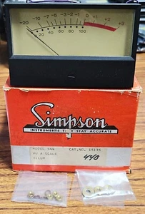 Catálogo Iluminado Vintage Simpson Modelo 544 VU Medidor Escala A # 15135 NUEVO EN CAJA - Imagen 1 de 6