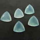 3X3 Mm - 10X10 Mm Natural Aqua Chalcedony Trillion Faceted Cut Loose Gemstone