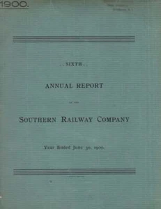 Sixth Annual Report of the Southern Railway Company Year Ended June 30 1900 - Imagen 1 de 1