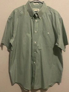 Excellent ORVIS Men's Shirt XL Green Plaid Cotton Outdoors RN70534 - Picture 1 of 4