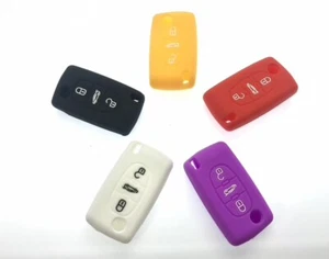 SILICONE 3 BUTTON FOB PROTECTIVE COVER FOR Peugeot 207 SW 807 3008 5008 308 - Picture 1 of 6