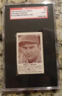 WALLY MOSES 1941 DOUBLEPLAY SINGLE #126 AUTHENTIC AUTO SGC A - Image 1 of 2