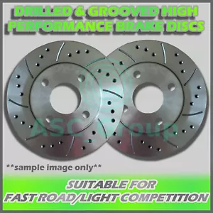 2x Front Drilled and Grooved 260mm 4 Stud Vented Performance Brake Discs (Pair) - Picture 1 of 1