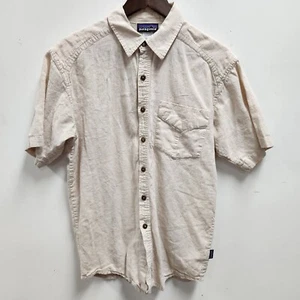 Patagonia Mens Hemp Shirt Sz S Beige Organic Cotton Gorpcore Hiking Cool - Picture 1 of 13