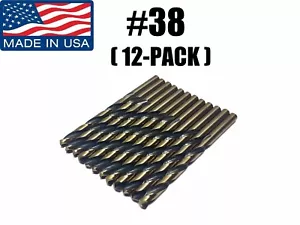 (12-PACK) Number #38 92240 Norseman Viking USA Drill Bit Super Premium Jobber - Picture 1 of 5