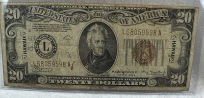 FR. 2305 1934-A $20 “HAWAII” FRN FEDERAL RESERVE NOTE Hard to find!  - Image 1 of 4