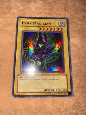 🔥 YUGIOH Dark Magician LOB-A005 Legend of Blue Eyes White Dragon 1ST EDITION LP - Image 1 of 4