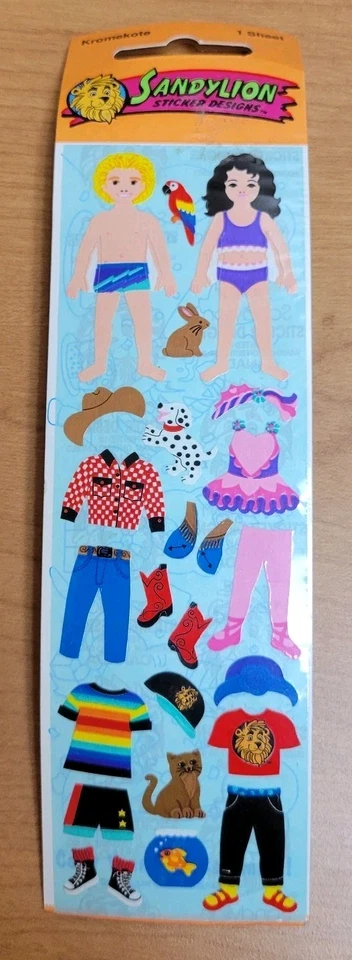 Vintage Sandylion Micro Mini Kromekote Fruit Stickers Set of 2