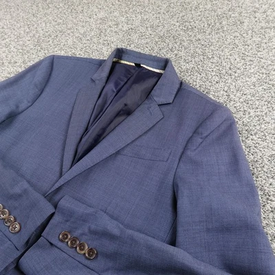 Blazer J Crew Ludlow Niños 14 Azul Lana Corte Redondo Abrigo Deportivo Tollegno 1900 Italia Foto 1 de 4