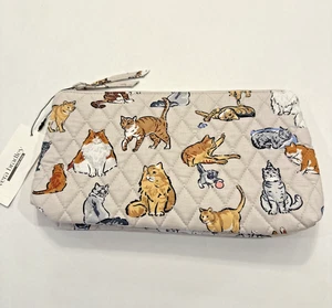 NUEVO CON ETIQUETAS Vera Bradley Essential Bolsa Mediana Vida de Gato Bolsa de Maquillaje Cosmético de Viaje - Imagen 1 de 11