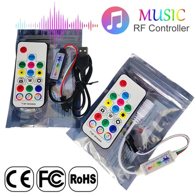 3Pin 4Pin 17Keys Led Music Controller DC USB WS2812B WS2815 5050 RGB Strip Light - Image 1 of 4