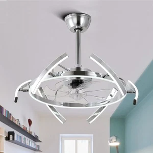 Bella Depot 25" Modern DIY Shape Ceiling Fan with Remote APP Control and Light - Picture 1 of 5