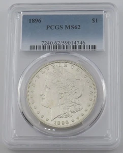 1896 Morgan Silver Dollar - PCGS MS62 - Certification# 59014746 - Picture 1 of 8