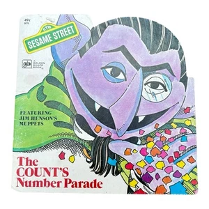 Sesame Street The Counts Number Parade 1977 Golden Shape Book - Imagen 1 de 11