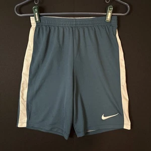 Nike Shorts Teal Youth Boys Size S Small Atheltic Dri-fit White Stripe - Picture 1 of 8