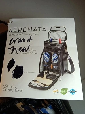 New Serenata Picnic Wine & Cheese Tote Two Bottle Premium Insulated Tote  - Image 1 of 4