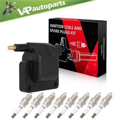 For 1998 Dodge B1500 5.2L / 5.9L V8 Ignition Coil & Spark Plug UF198 - Image 1 of 4